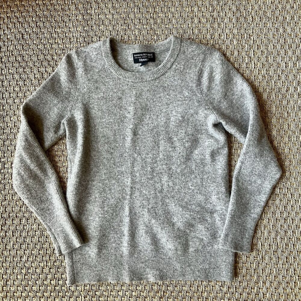 Banana Republic Sweater Italian Yarn Filpucci Gray Wool Alpaca Blend Women’s M